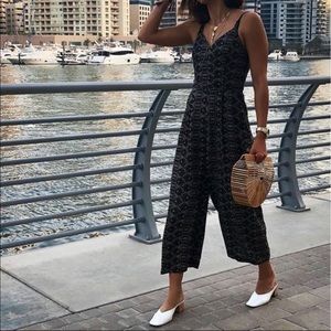 NWT Zara Multicolored Tribal Geometric Print Jumpsuit